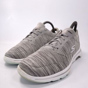 Skechers GoWalk 5 Athletic Lace Up Walking Shoe Womens Size 7.5 15905 Gray